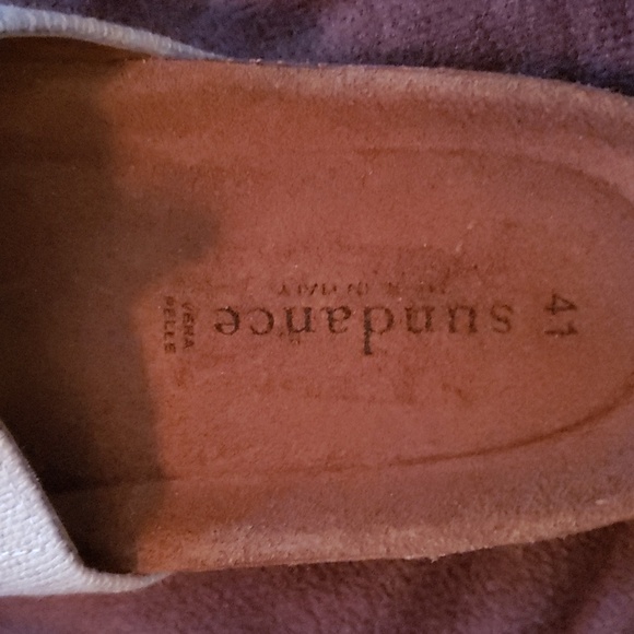 Sundance Golden Linen and Suede Cork Sandals Sz 41 - Picture 8 of 9